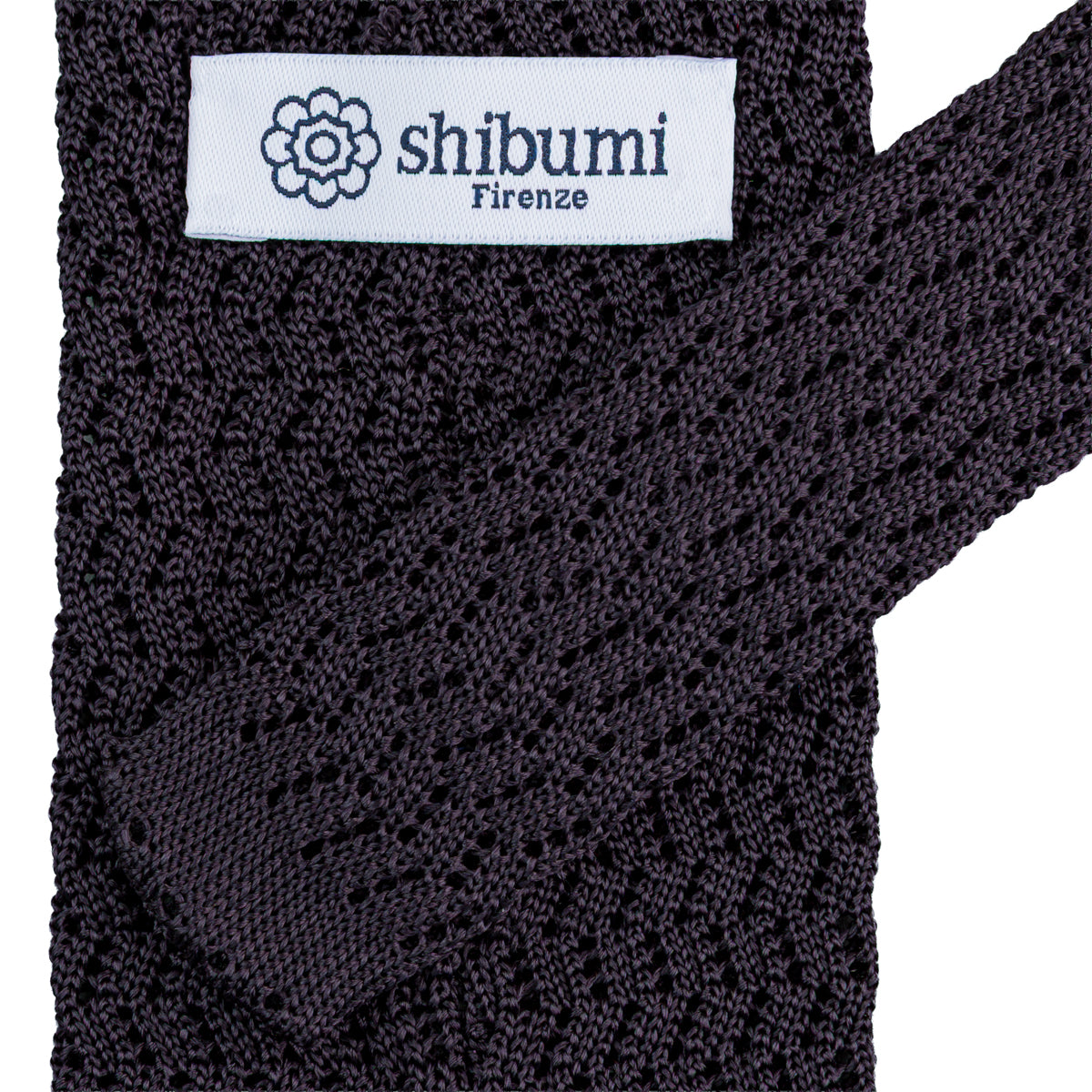 Zigzag Silk Knit Tie - Graphite