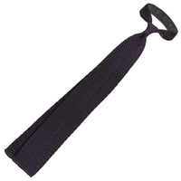 Zigzag Silk Knit Tie - Graphite