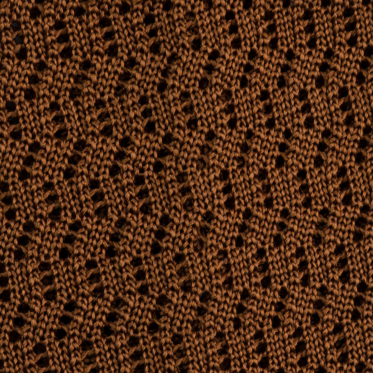 Zigzag Silk Knit Tie - Copper
