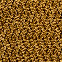 Zigzag Silk Knit Tie - Mustard
