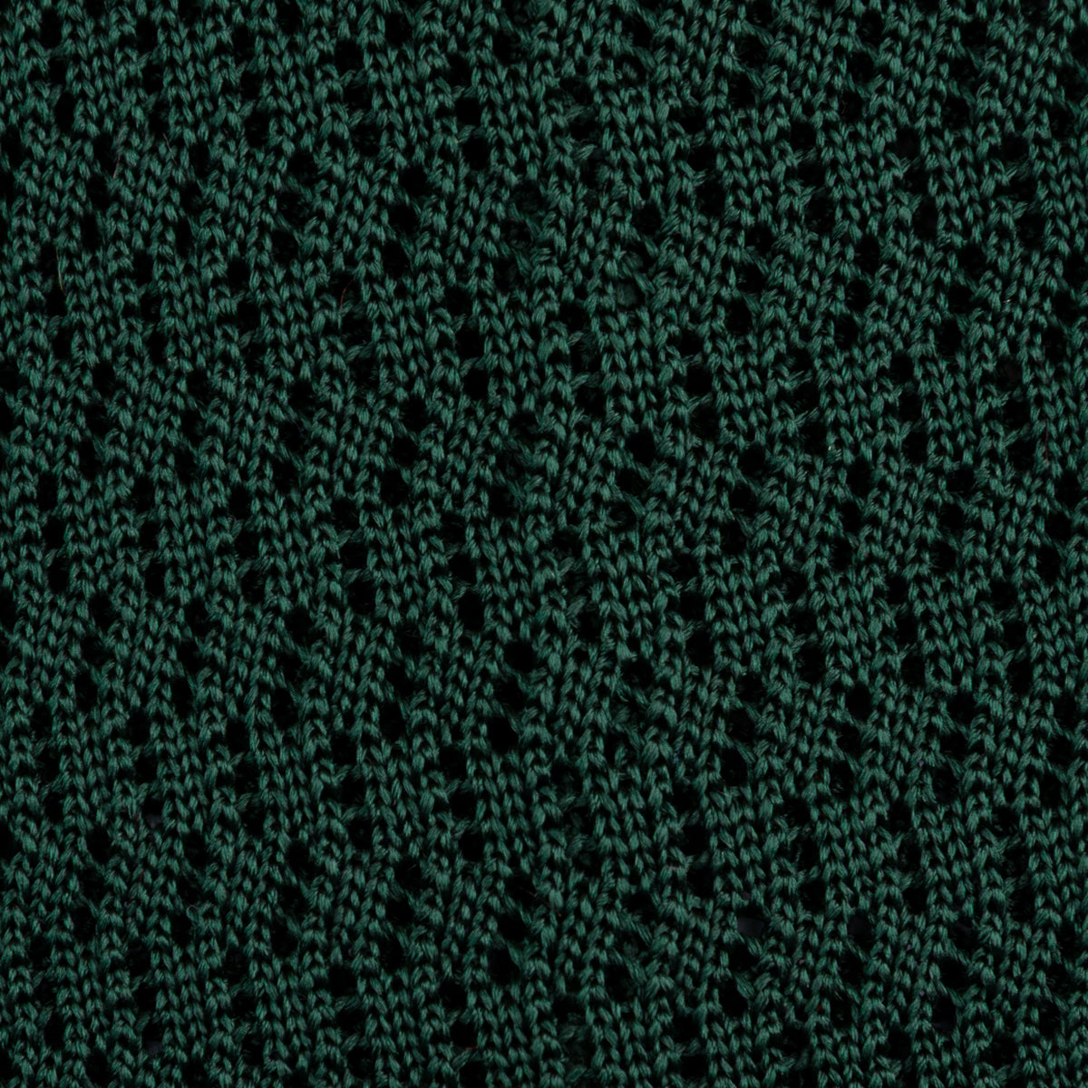 Zigzag Silk Knit Tie - Forest Green