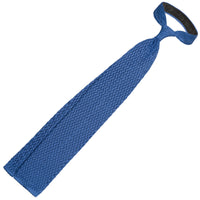 Zigzag Silk Knit Tie - Powder Blue