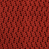 Zigzag Silk Knit Tie - Rust