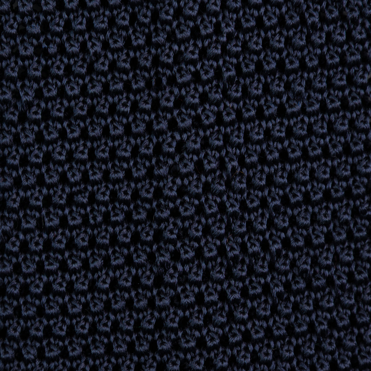 V-Point Knit Tie - Midnight - Silk