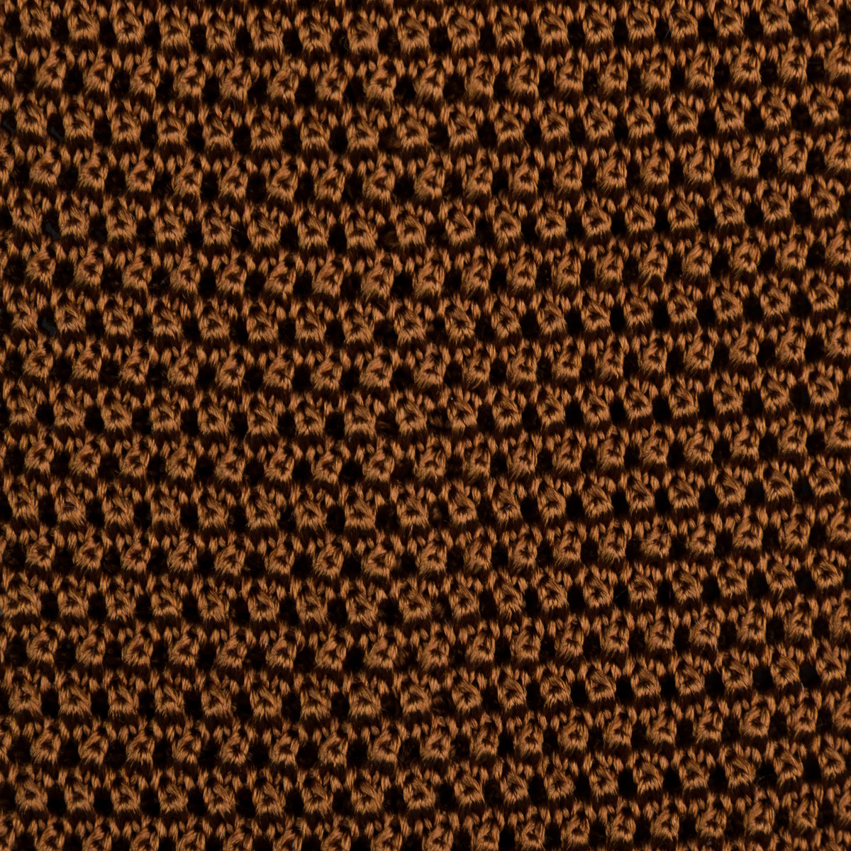 V-Point Knit Tie - Copper - Silk