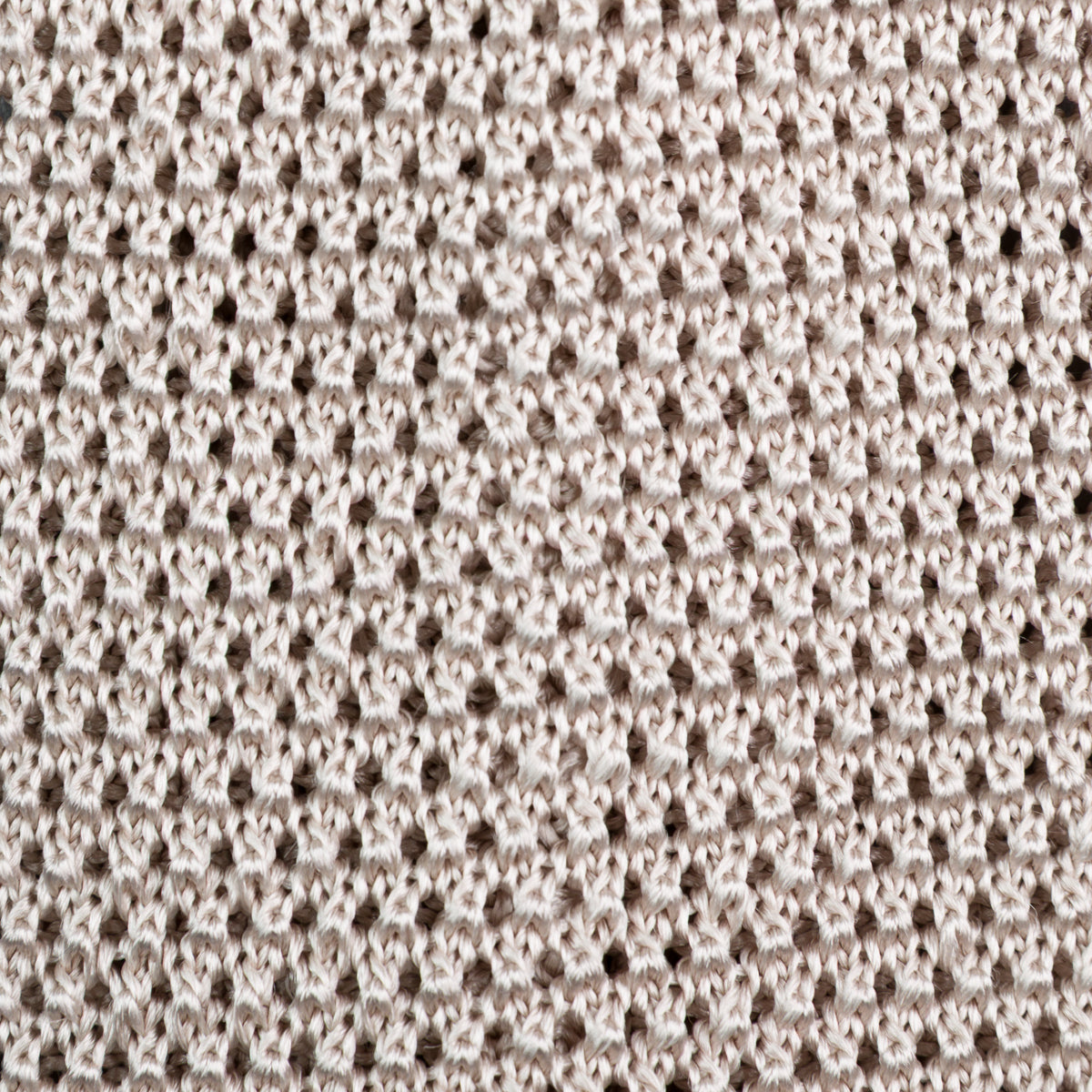 V-Point Knit Tie - Stone - Silk
