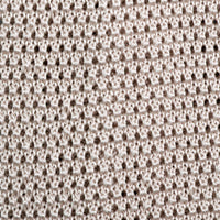 V-Point Knit Tie - Stone - Silk