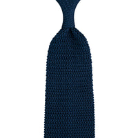 Silk Knit Tie - Navy