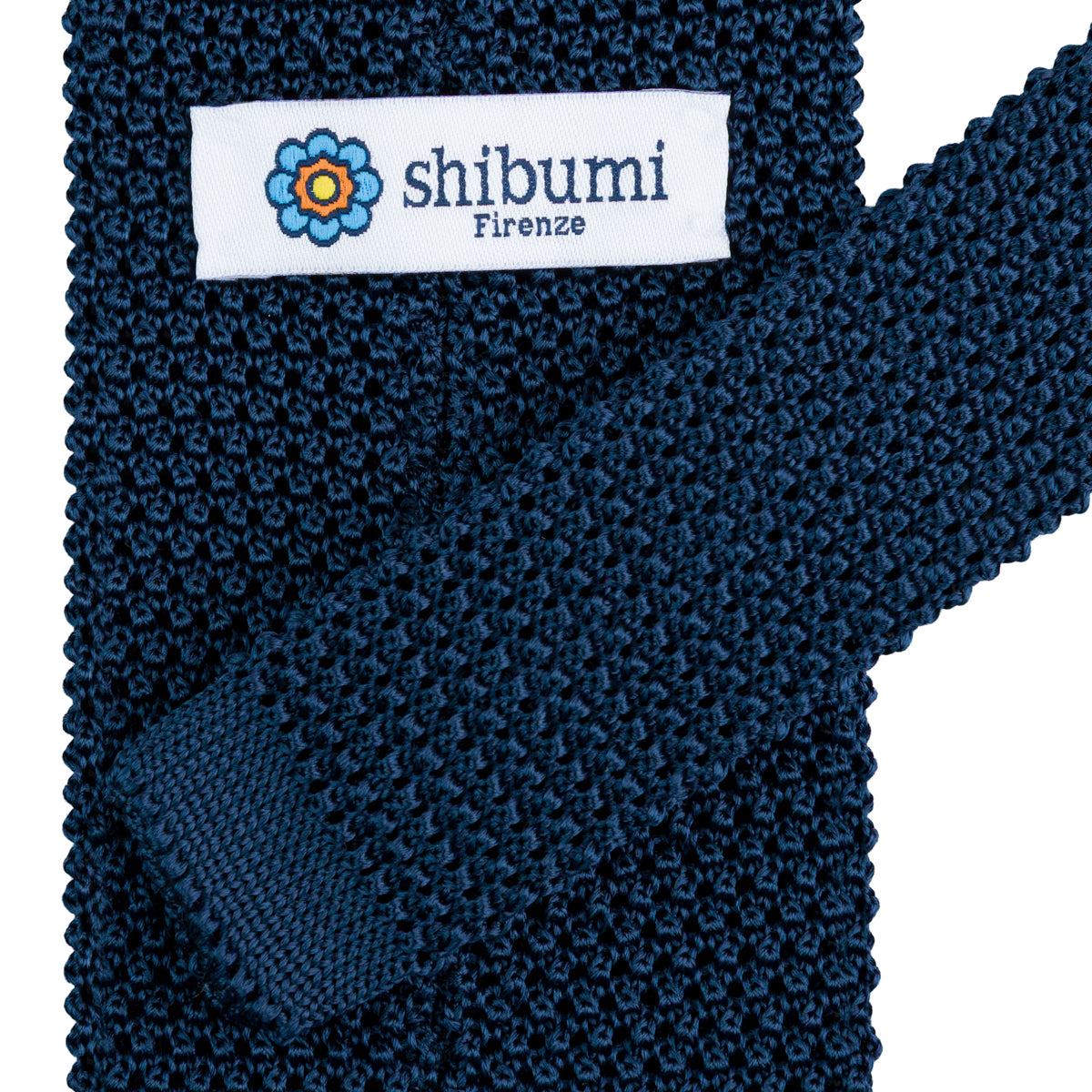 Silk Knit Tie - Navy