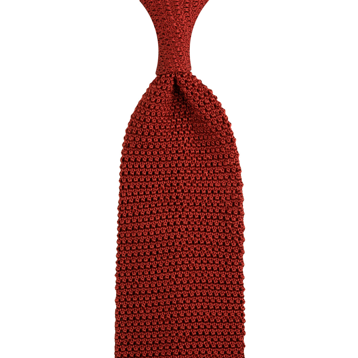 Silk Knit Tie - Rust
