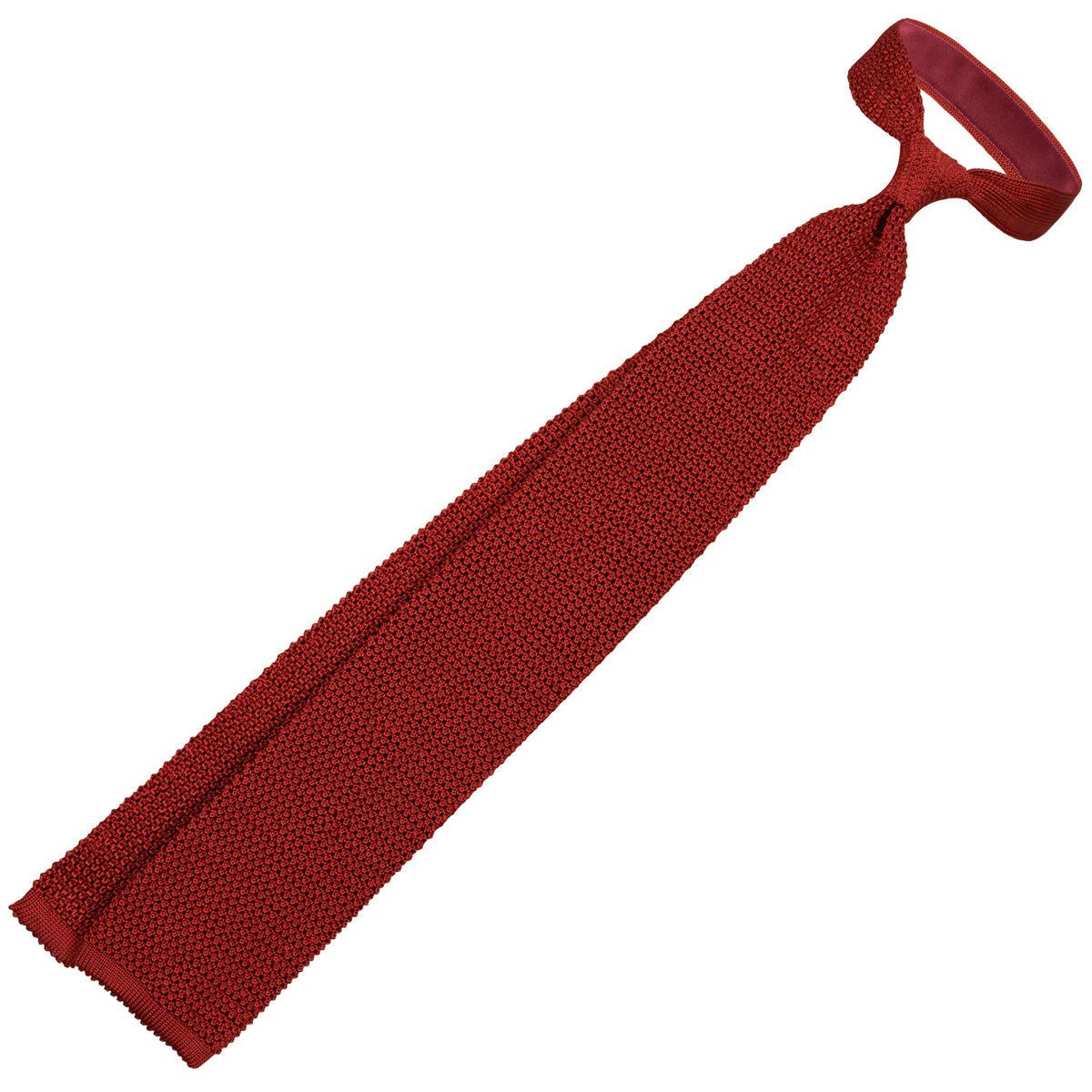 Silk Knit Tie - Rust