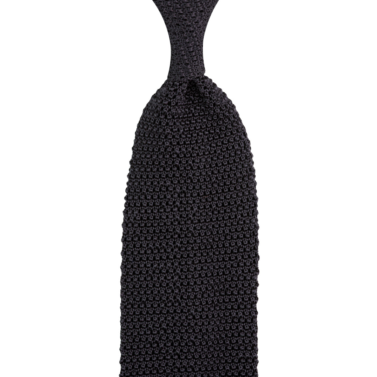 Silk Knit Tie - Charcoal
