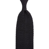 Silk Knit Tie - Charcoal