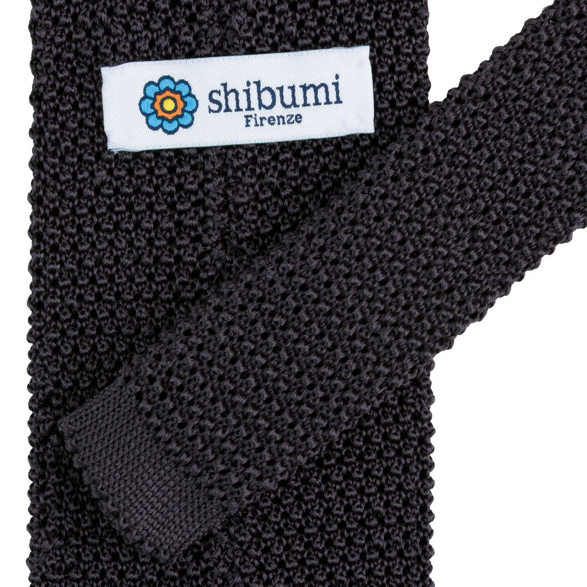 Silk Knit Tie - Charcoal