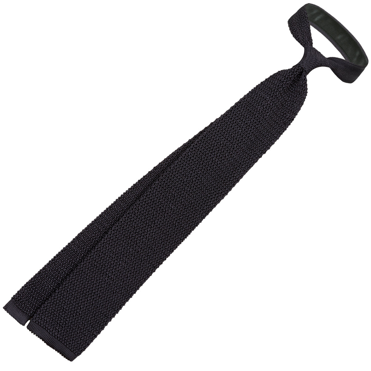 Silk Knit Tie - Charcoal