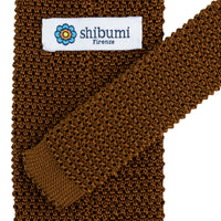 Silk Knit Tie - Copper