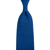Grenadine / Garza Grossa Tie - Azure Blue - Hand-Rolled