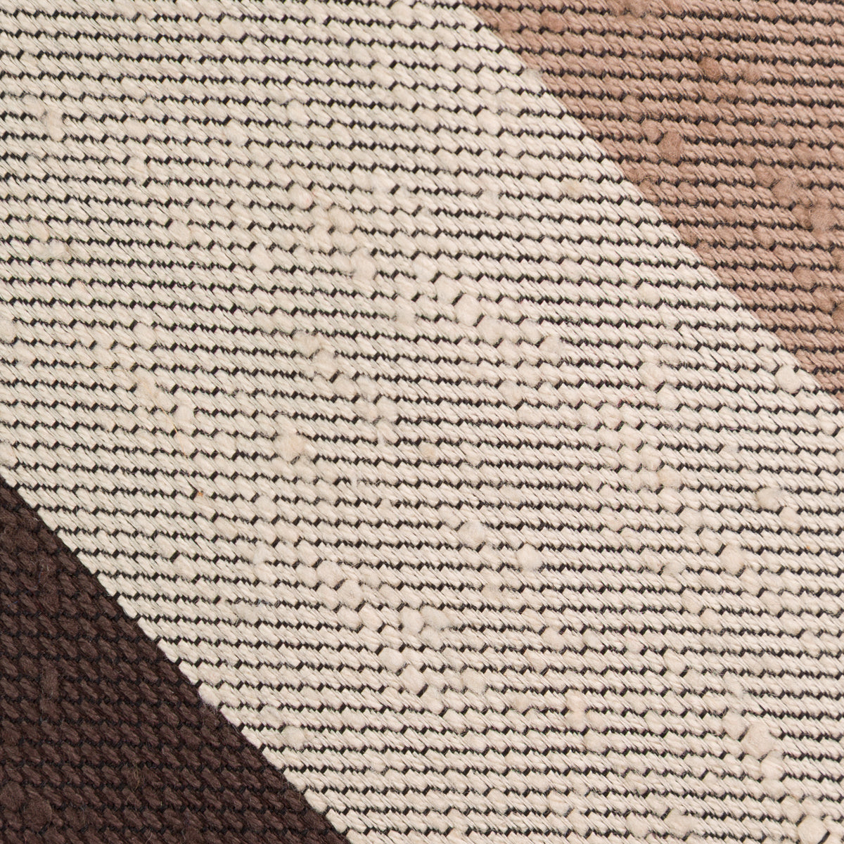 Striped Shantung Silk Tie - Brown / Beige / Cream