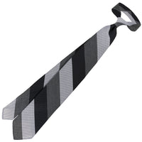 Triple Block Stripe Cashmere / Silk Grenadine Tie - Black / Grey / White