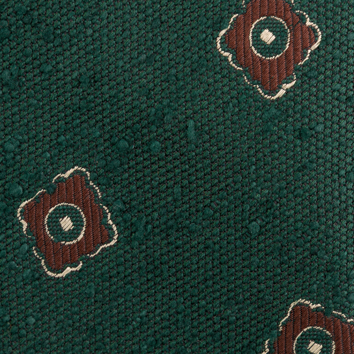 Floral Shantung Silk Tie - Forest - Hand-Rolled