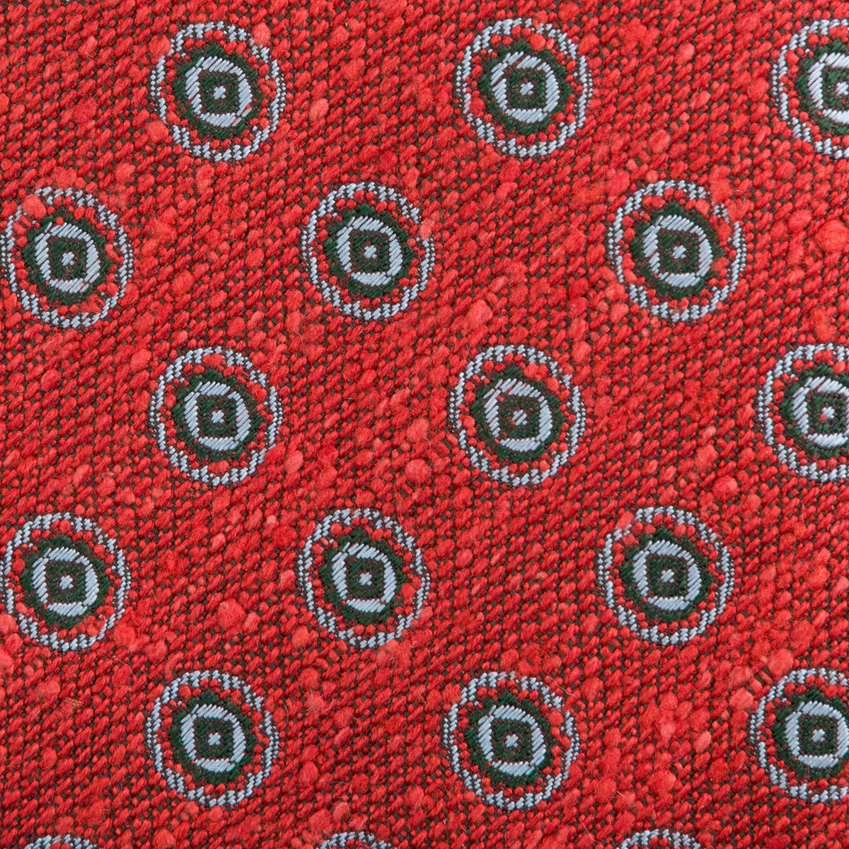 Floral Shantung Silk Tie - Rust - Hand-Rolled