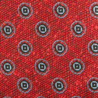 Floral Shantung Silk Tie - Rust - Hand-Rolled