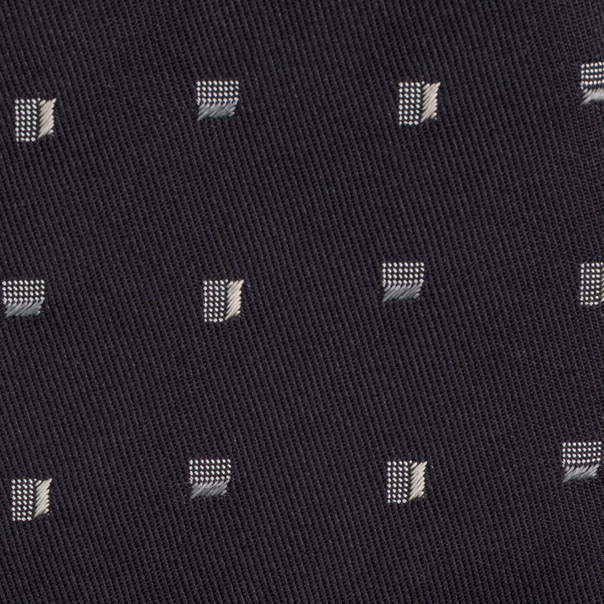Floral Jacquard Silk Tie - Black - Hand-Rolled