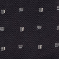 Floral Jacquard Silk Tie - Black - Hand-Rolled