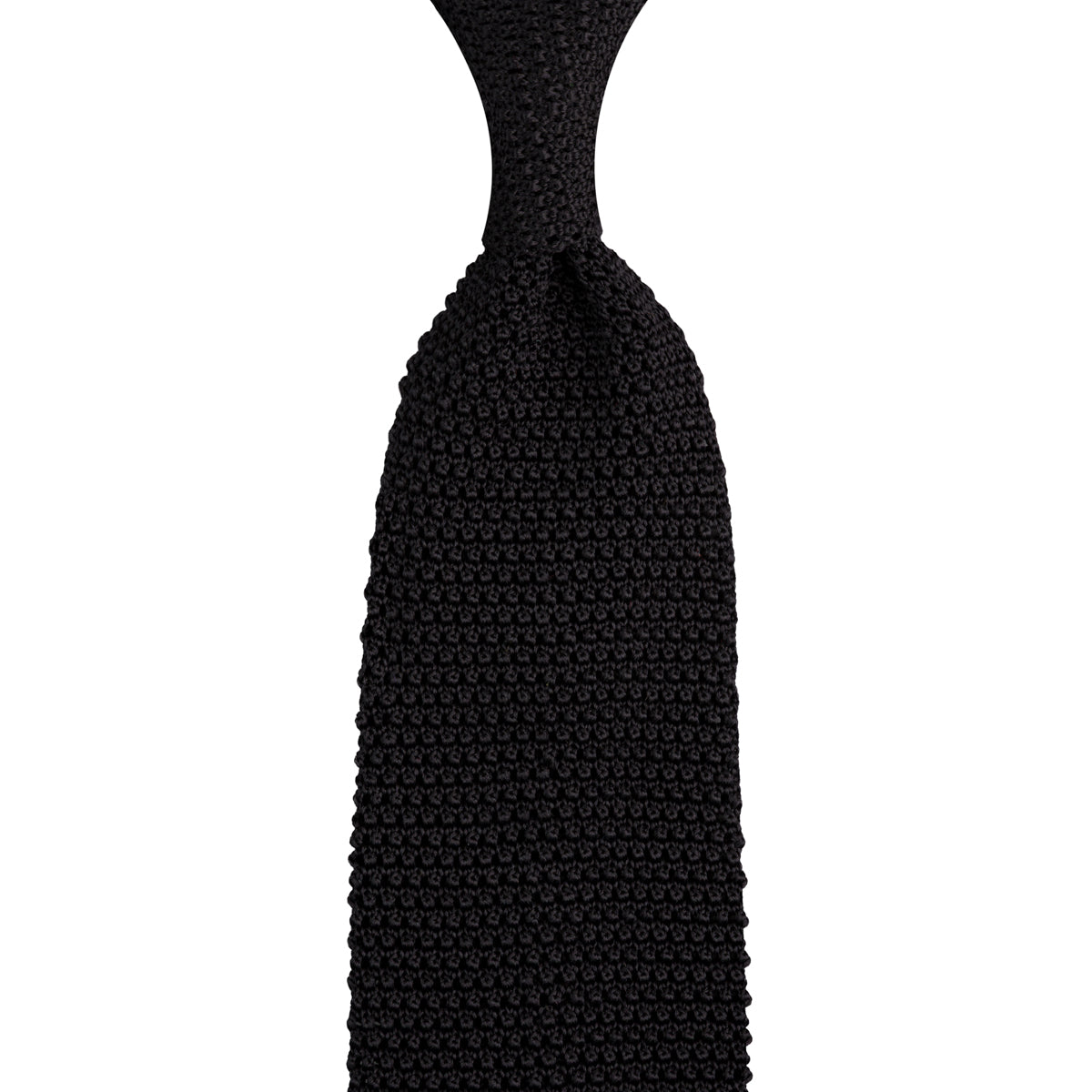Silk Knit Tie - Black