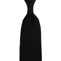 Silk Knit Tie - Black