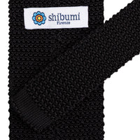 Silk Knit Tie - Black