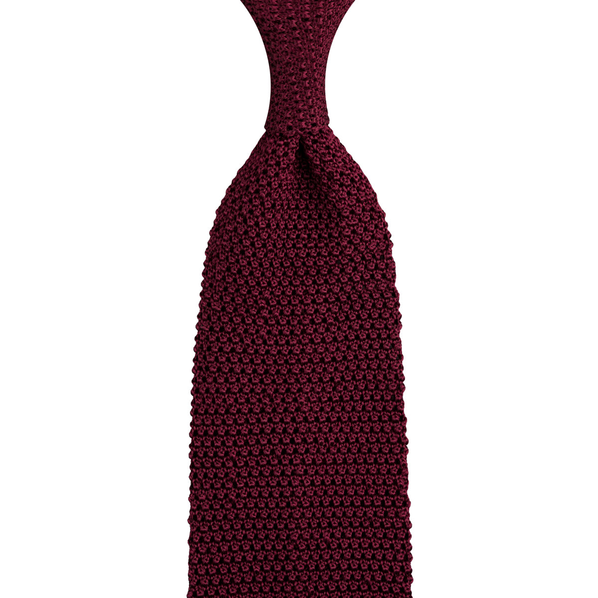 Silk Knit Tie - Burgundy