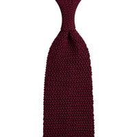 Silk Knit Tie - Burgundy