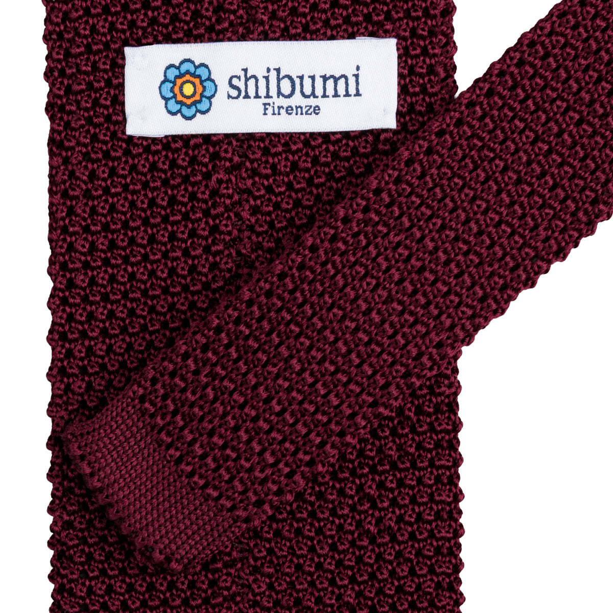 Silk Knit Tie - Burgundy
