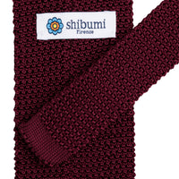 Silk Knit Tie - Burgundy
