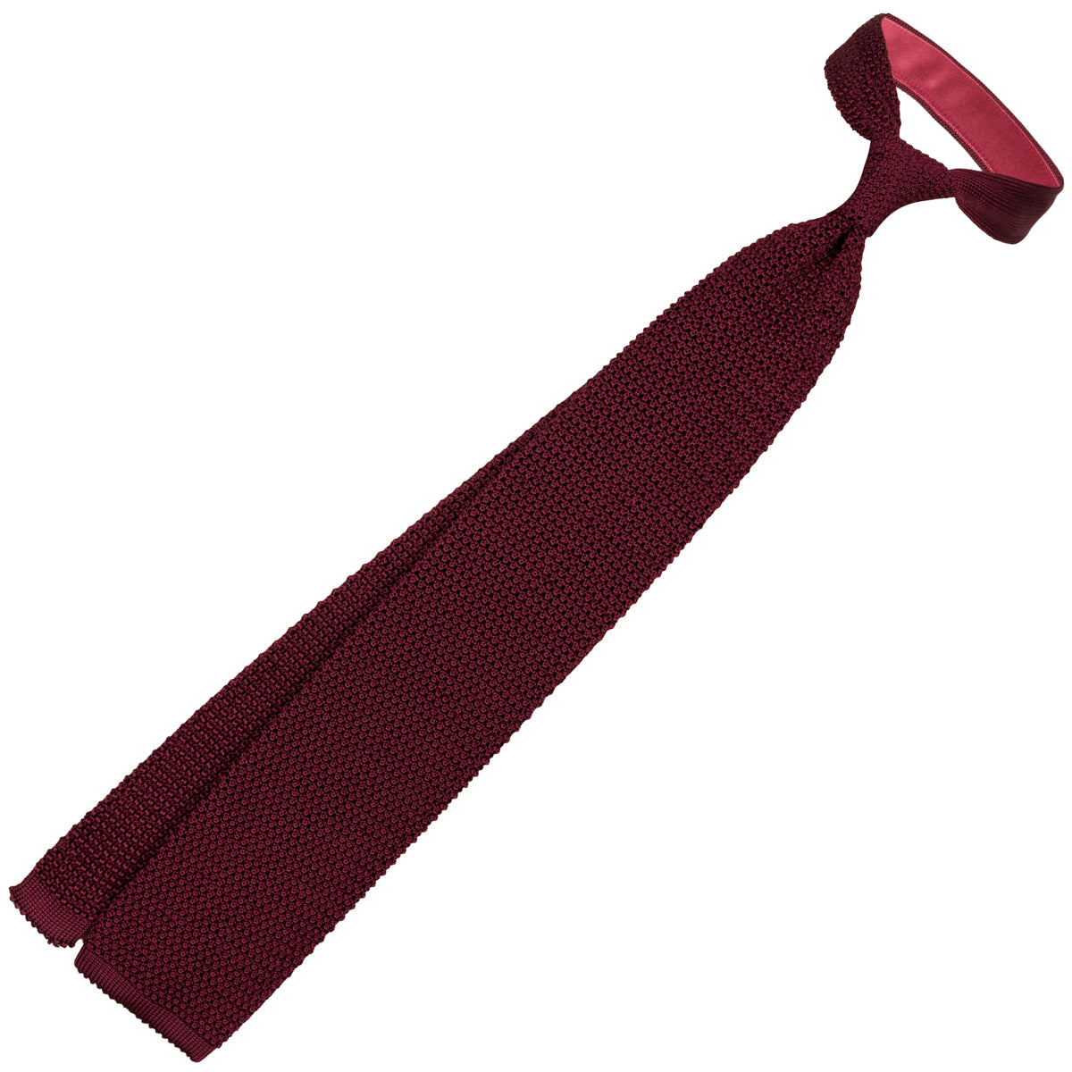 Silk Knit Tie - Burgundy