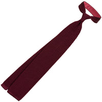 Silk Knit Tie - Burgundy