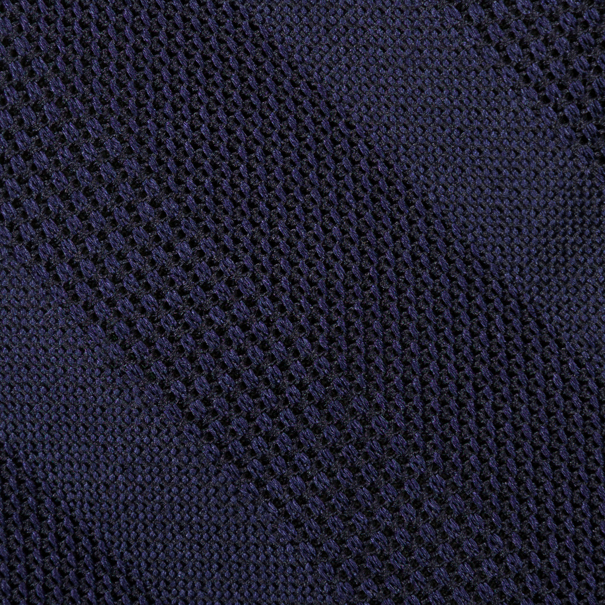 Striped Fina Grenadine Silk Tie - Navy Shadow