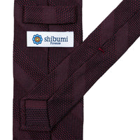 Striped Fina Grenadine Silk Tie - Burgundy Shadow