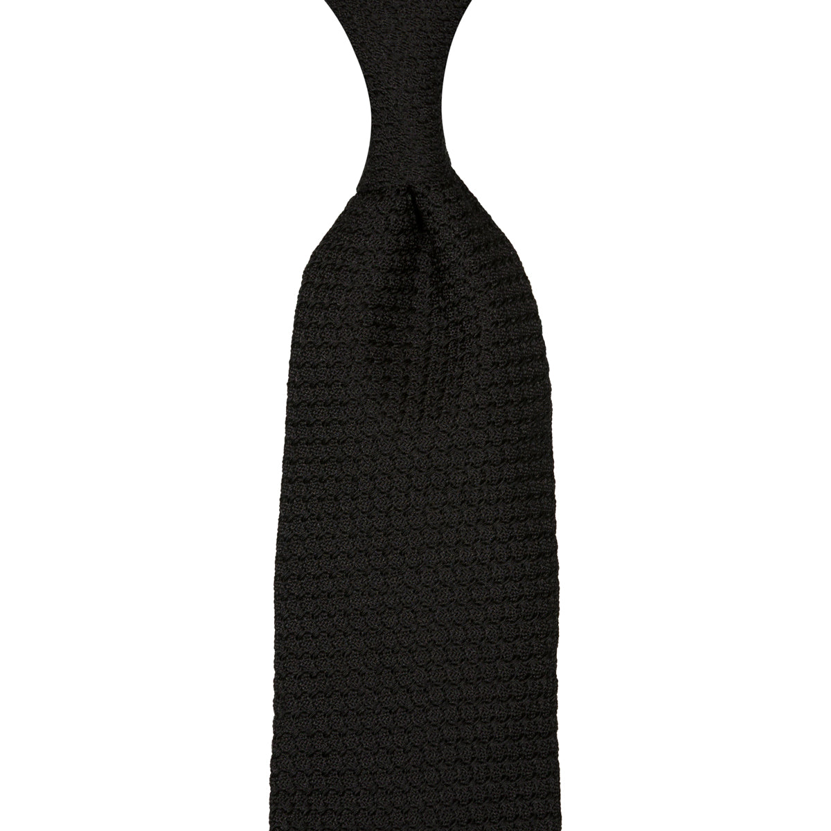 Grenadine / Garza Grossa Silk Tie - Black - Hand-Rolled