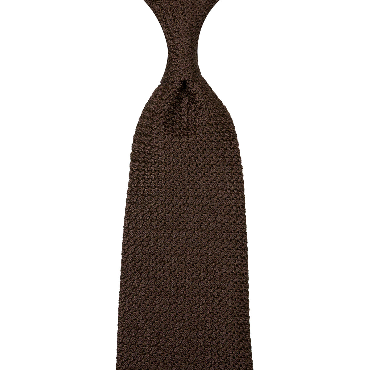 Grenadine / Garza Grossa Tie - Chocolate - Hand-Rolled
