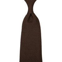 Grenadine / Garza Grossa Tie - Chocolate - Hand-Rolled