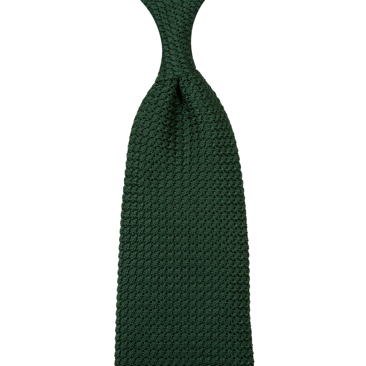 Grenadine / Garza Grossa Tie - Forest Green - Hand-Rolled