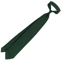 Grenadine / Garza Grossa Tie - Forest Green - Hand-Rolled