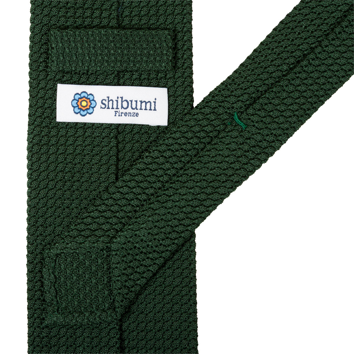 Grenadine / Garza Grossa Tie - Forest Green - Hand-Rolled