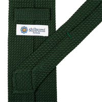 Grenadine / Garza Grossa Tie - Forest Green - Hand-Rolled