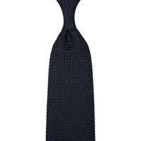 Grenadine / Garza Grossa Tie - Midnight - Hand-Rolled