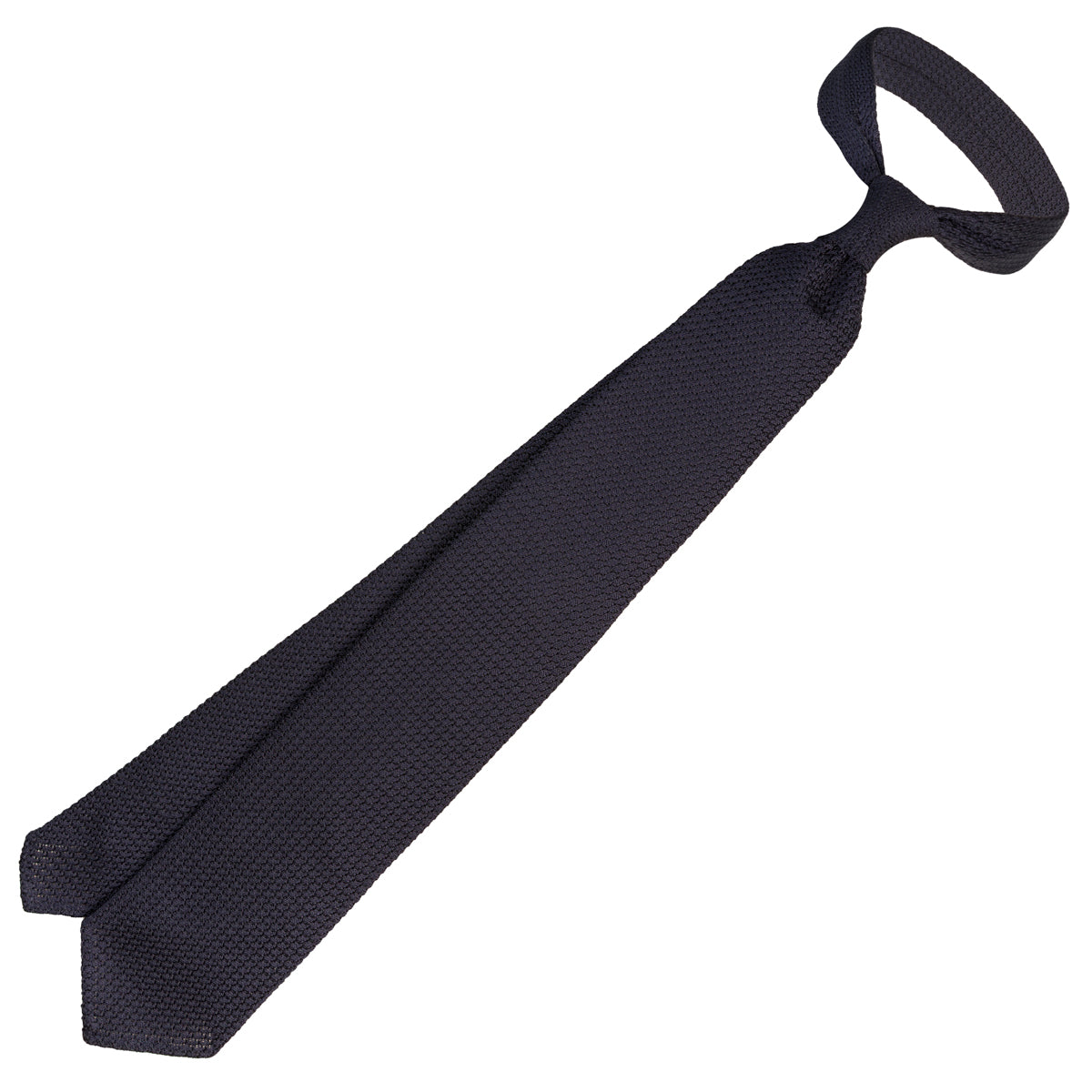 Grenadine / Garza Grossa Tie - Midnight - Hand-Rolled