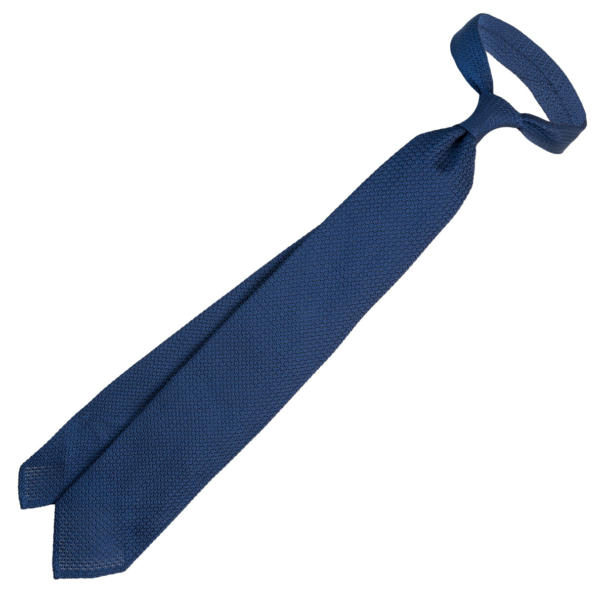 Grenadine / Garza Grossa Tie - Navy - Hand-Rolled