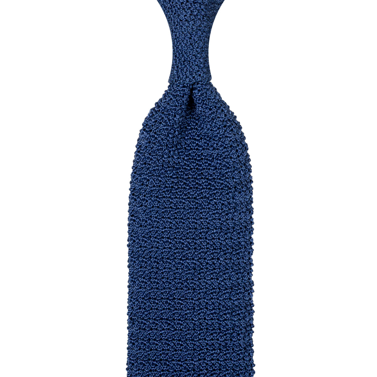 Crunchy Silk Knit Tie - Blue
